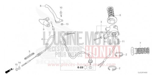 LEVIER DE GUIDON/COMMUTATEUR/CABLE CRF50FP de 2023